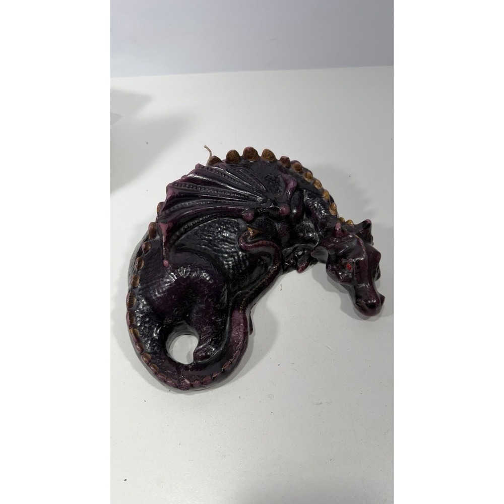 Puff the  Magic Dragon Purple Candle 10"